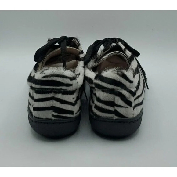 Aintap Womens Zebra SNEAKER Wide Shoes Smooth Leather Handmade US W8-8.5 /39 - Picture 7 of 14